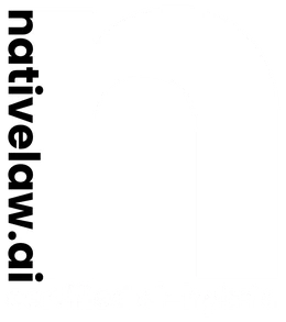 nativelaw.ai certified AI-hybrid badge, reverse face